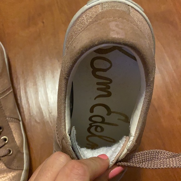 Sam Edelman Baylee Sneakers Pink Shimmer - Picture 4 of 10